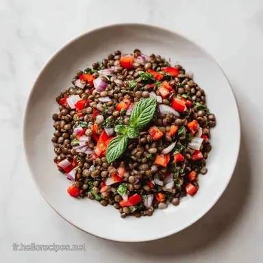 Salade de Lentilles Simple pour 4 Portions Fiche recette