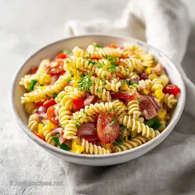 Salade de P&acirc;tes Cowboy : Une Recette Compl&egrave;te pour 8 Personnes Fiche recette