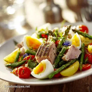 50 Ides de repas dt Salade Ni&ccedil;oise au Thon Saisi Rapide L&eacute;ger Fiche recette