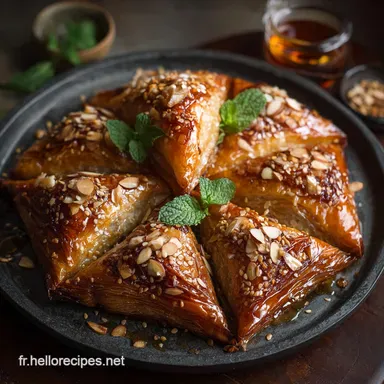 Samsa aux amandes : Recette facile Maghr&eacute;bine croustillante au miel Fiche recette