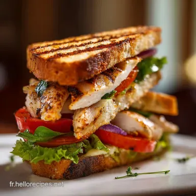 Sandwich au poulet et pain grill&eacute; Le secret du poulet juteux style bistrot Fiche recette