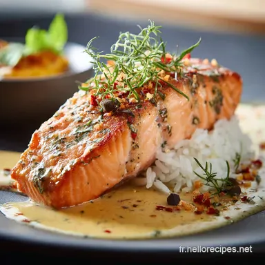 Saumon au Four et Riz au Jasmin Recette Facile D&icirc;ner Rapide Fiche recette