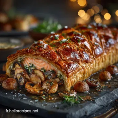Saumon en Cro&ucirc;te Feuillet&eacute;e aux Champignons Le Secret du Croustillant Fiche recette