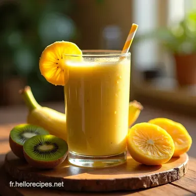 Smoothie Kiwi Banane Ananas Un d&eacute;lice exotique facile Fiche recette