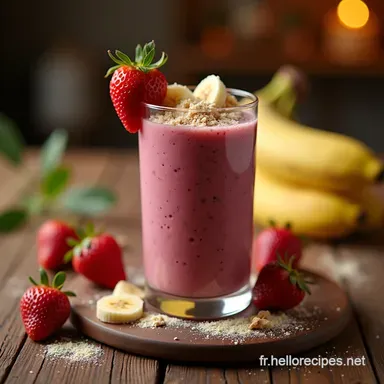 Smoothie FraiseBanane La Recette Facile et Crémeuse de 5 Minutes Fiche recette