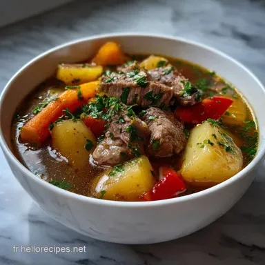 Soupe B&oelig;uf L&eacute;gumes : Repas R&eacute;confortant et Robuste Fiche recette