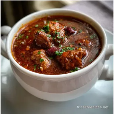 Spicy Meat Soup: Le Rago&ucirc;t Riche et &Eacute;pic&eacute; Maison Fiche recette
