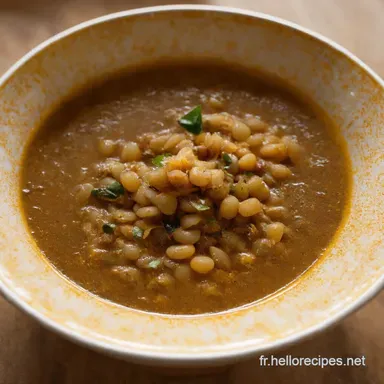 Soupe de Lentilles Marocaine Recette Facile et Parfum&eacute;e Fiche recette