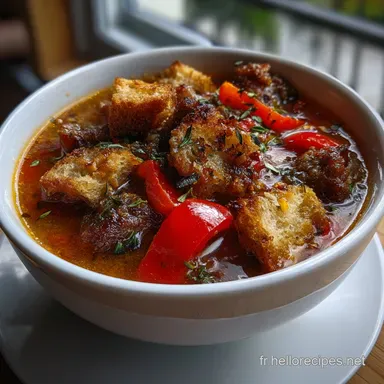 Soupe Aux Poivrons Grills Amour de : Cr&eacute;meuse et Fum&eacute;e Fiche recette