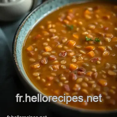Soupe Réconfortante aux Lentilles Corail : Un Plat Facile et Savoureux Fiche recette