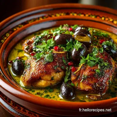 Recette Tajine de Poulet aux Olives et Citron Confit Inratable Fiche recette
