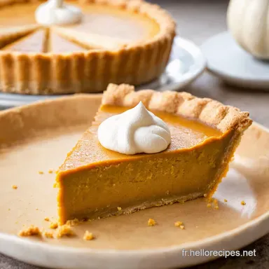 Tarte Am&eacute;ricaine au Potiron ou Pumpkin Pie Facile Mon Secret Fiche recette