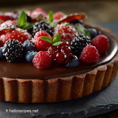 Tarte au chocolat : L&Eacute;l&eacute;gance de la Ganache Parfaite Fiche recette