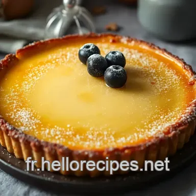 Ma délicieuse tarte au flan : un dessert crémeux et réconfortant Fiche recette