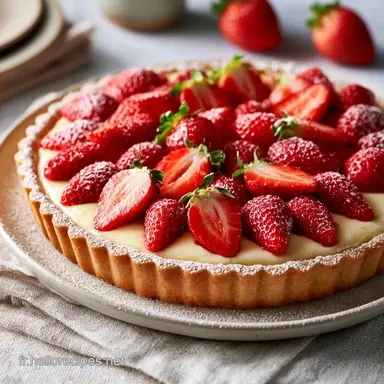 Recettes de Tarte aux Fraises et P&acirc;te Sabl&eacute;e Maison