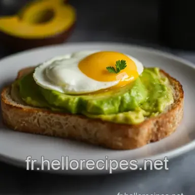 Tartine Avocat & Oeuf MolletIl y: Mon Brunch Parisien Facile! Fiche recette
