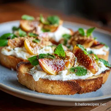 Toast beurre darachide p&ecirc;che et basilic Laudace du toast cr&eacute;meux Fiche recette