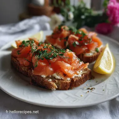 Toast Saumon Fum&eacute;: Pain Craquant et Cr&eacute;meux Fiche recette