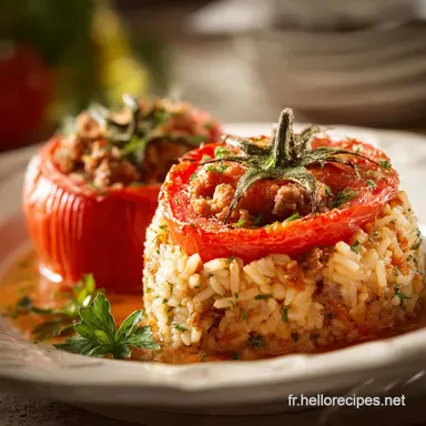 Tomates Farcies : Recette de Grand-Mère au Riz Crémeux et Viande Hachée