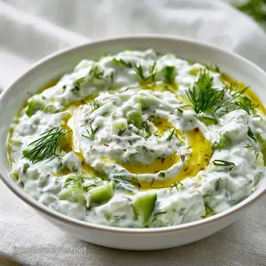 Tzatziki Cr&eacute;meux pour 4 Portions Fiche recette