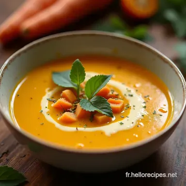 Recette Soupe de Carottes au Lait de Coco Curcuma Coriandre Fiche recette