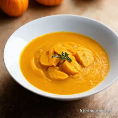 Velout&eacute; de Butternut aux Ch&acirc;taignes Mon Secret dAutomne Fiche recette