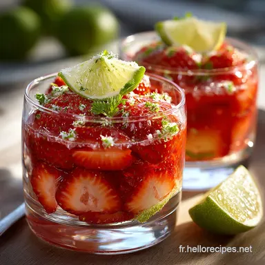 Verrines Fraise Citron Vert Le Dessert sans cuisson Rapide et Chic Fiche recette