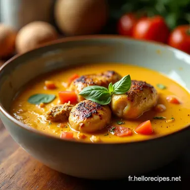 Soupe Tha&iuml; au Poulet Lait Coco &Eacute;vasion Gourmande Facile Fiche recette