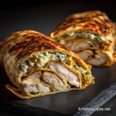 Wrap au poulet fromage et ail Notre recette croquefondante express Fiche recette