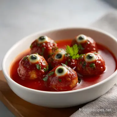 Yeux d'Halloween Sauce Tomate pour 4 Personnes Fiche recette