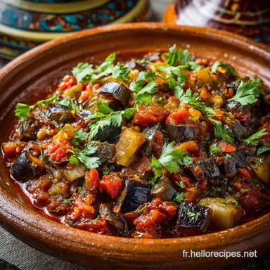 Le Vrai Zaalouk dAubergines Marocain Fum&eacute; Rustique et Facile Fiche recette
