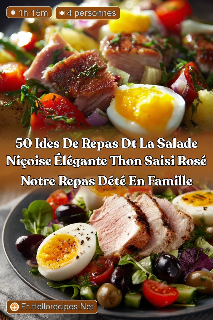 50 Ides de repas dt La Salade Ni&ccedil;oise &Eacute;l&eacute;gante Thon Saisi Ros&eacute; notre Repas d&Eacute;t&eacute; en Famille
