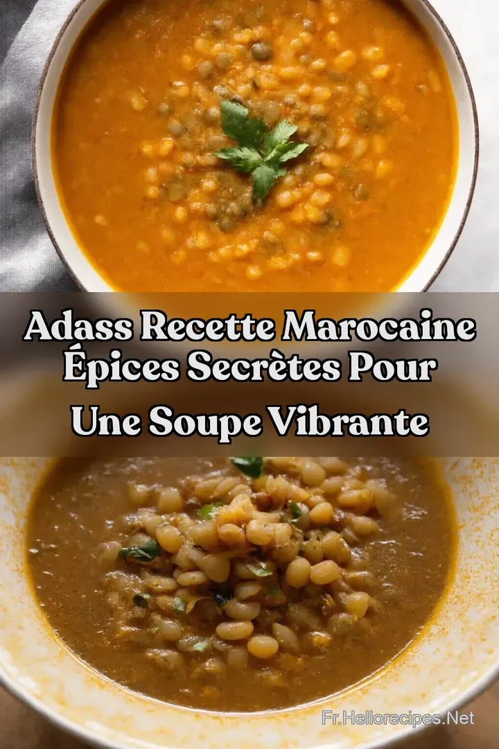 Adass Recette Marocaine &Eacute;pices Secr&egrave;tes pour une Soupe Vibrante