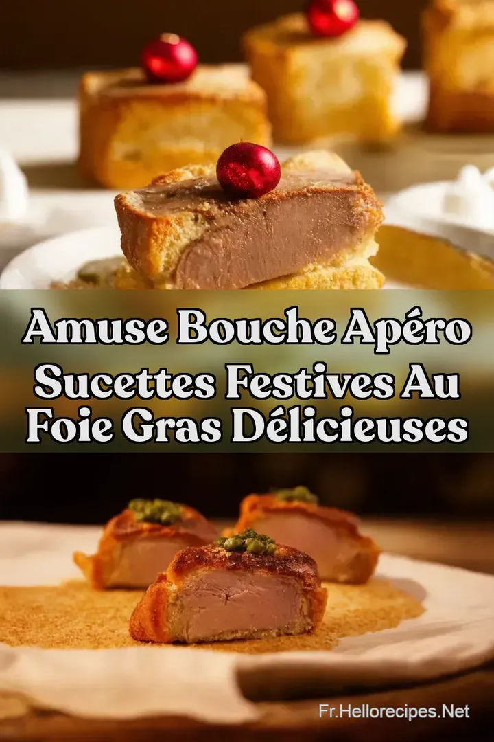 Amuse Bouche Ap&eacute;ro Sucettes Festives au Foie Gras D&eacute;licieuses