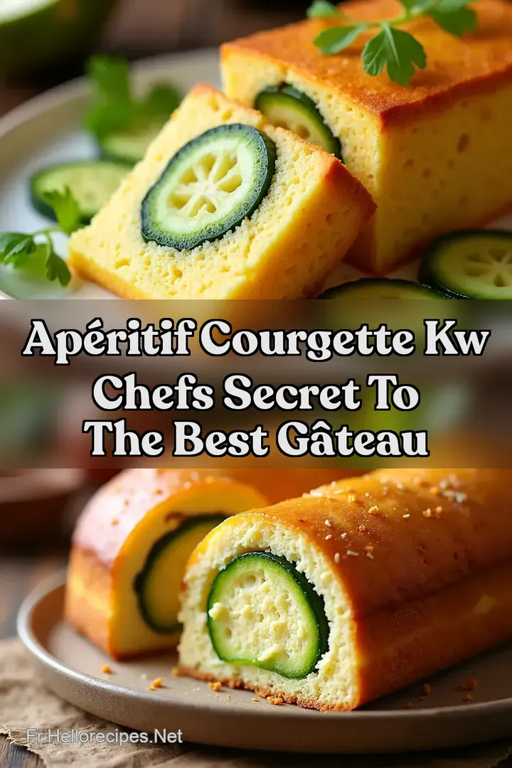 Ap&eacute;ritif Courgette kw Chefs Secret To The Best G&acirc;teau