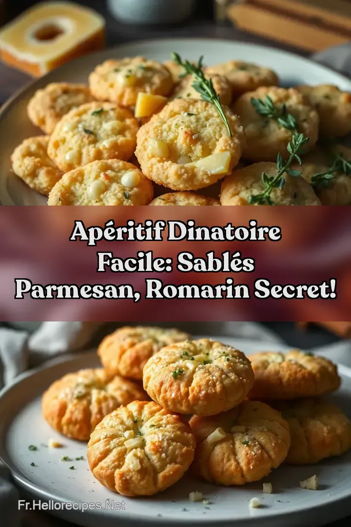 Apéritif Dinatoire Facile: Sablés Parmesan Romarin Secret! : ÉPINGLER POUR PLUS TARD Apéritif Dinatoire Facile: Sablés Parmesan Romarin Secret!