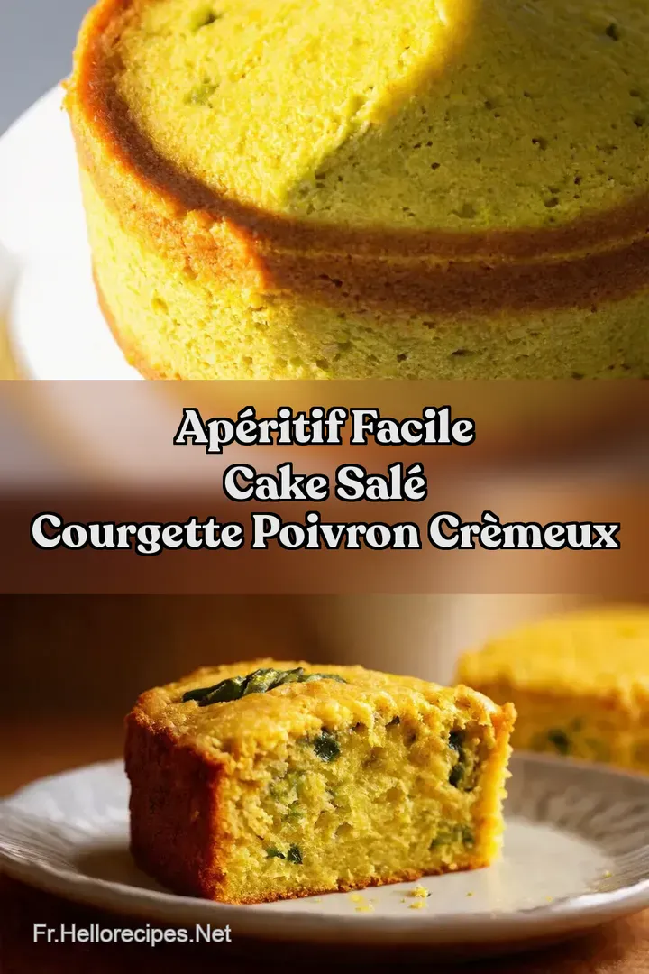 Ap&eacute;ritif Facile Cake Sal&eacute; Courgette Poivron Cr&egrave;meux