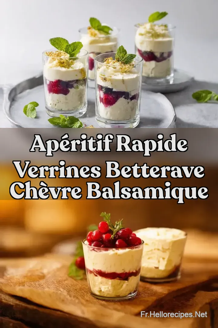 Ap&eacute;ritif Rapide Verrines Betterave Ch&egrave;vre Balsamique
