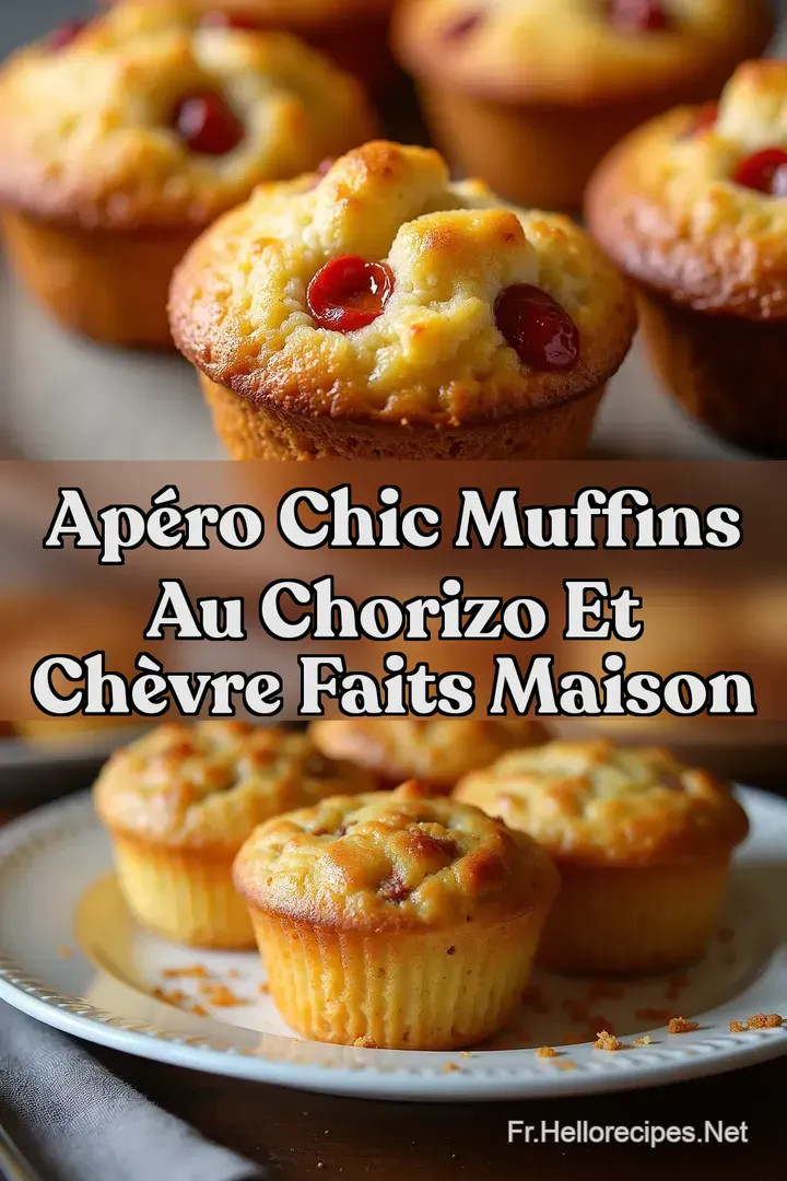 Ap&eacute;ro Chic Muffins Au Chorizo Et Ch&egrave;vre Faits Maison