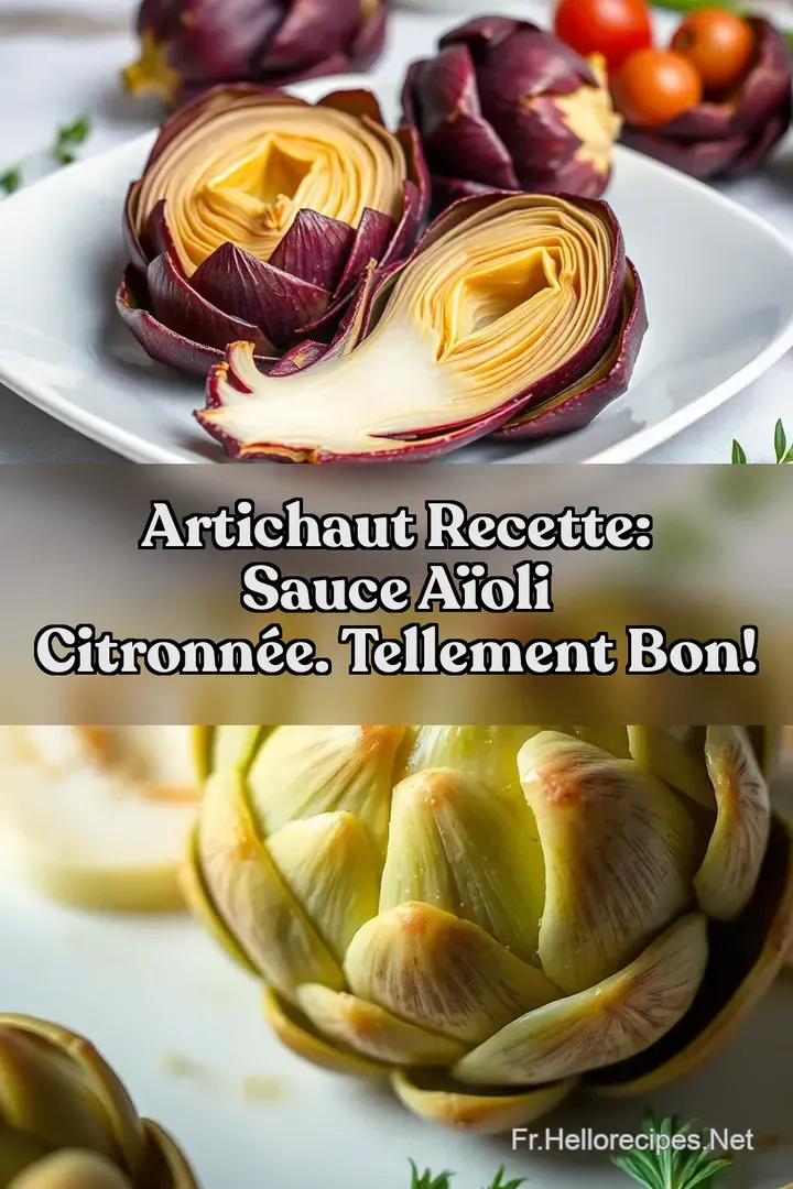 Artichaut Recette: Sauce Aïoli Citronnée. Tellement bon! : ÉPINGLER POUR PLUS TARD Artichaut Recette: Sauce Aïoli Citronnée. Tellement bon!