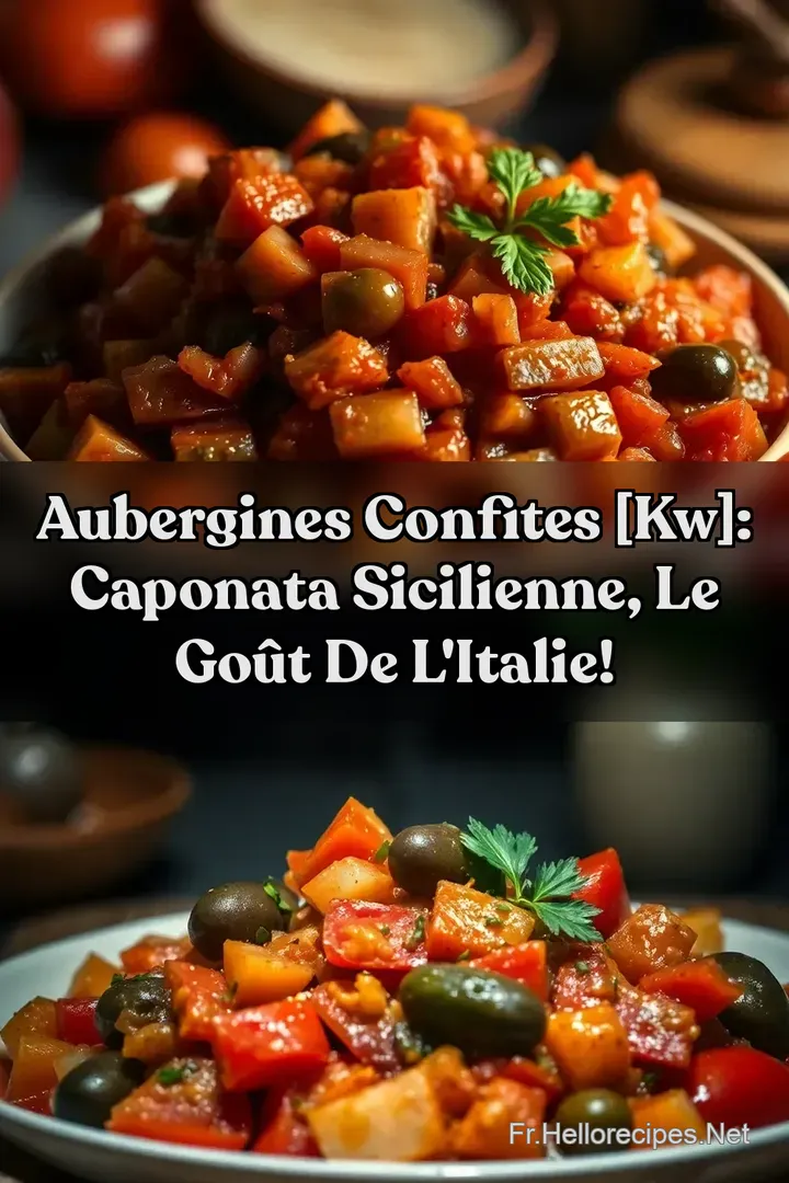 Aubergines Confites [kw]: Caponata Sicilienne le Goût de l&#039 Italie!