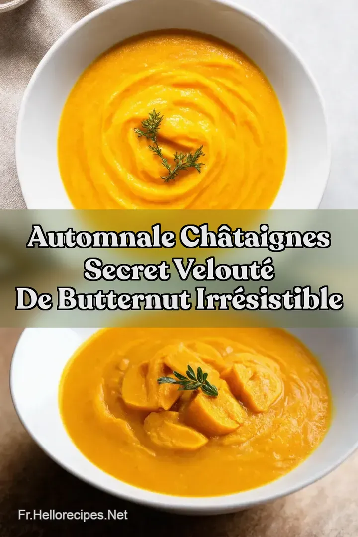 Automnale Ch&acirc;taignes Secret Velout&eacute; de Butternut Irr&eacute;sistible