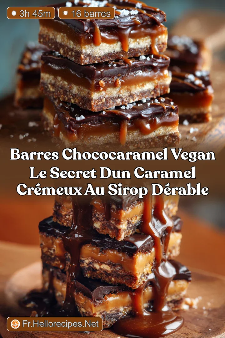 Barres ChocoCaramel Vegan Le Secret dun Caramel Cr&eacute;meux au Sirop d&Eacute;rable