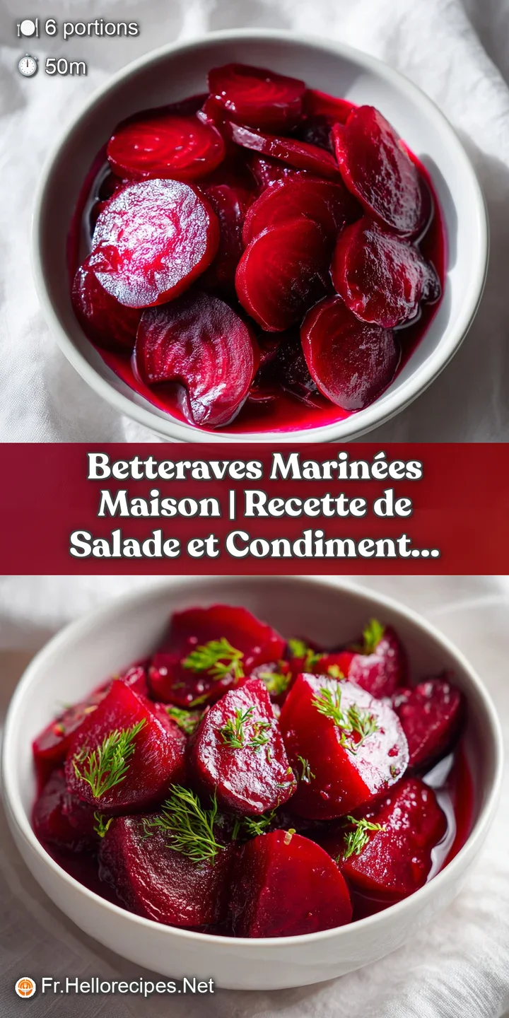 Close-up of tender, marinated beet slices showcasing their deep crimson and earthy texture, lightly dressed.