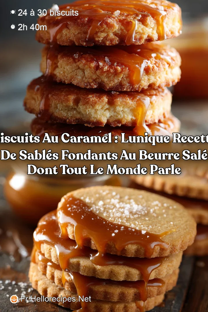 Biscuits au caramel : Lunique recette de sabl&eacute;s fondants au beurre sal&eacute; dont tout le monde parle