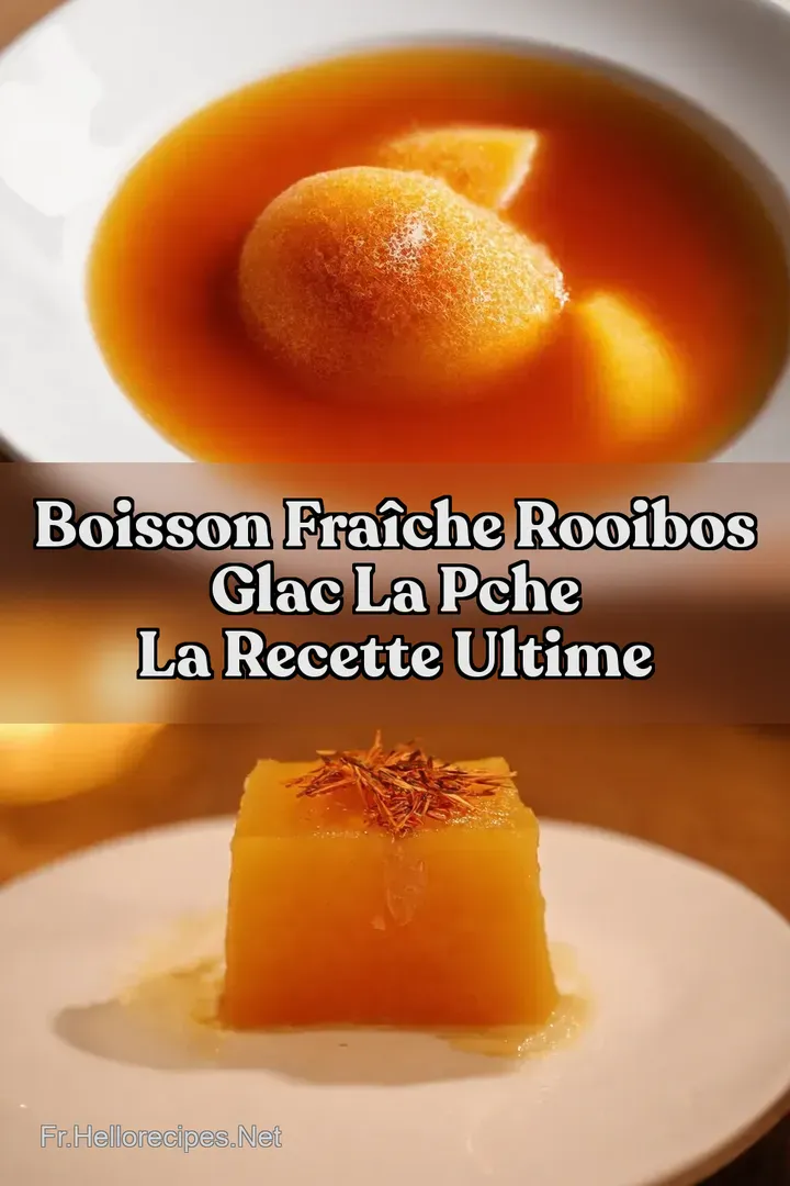 Boisson Fra&icirc;che Rooibos glac la pche La Recette Ultime