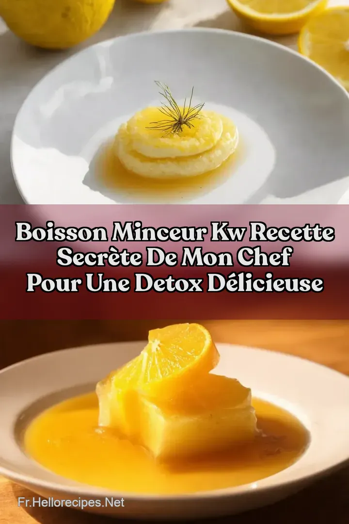 Boisson Minceur kw Recette Secr&egrave;te de Mon Chef pour une Detox D&eacute;licieuse