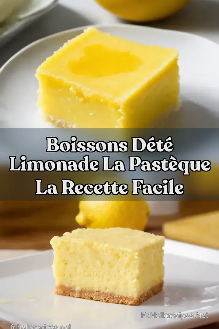 Boissons d&eacute;t&eacute; Limonade La Past&egrave;que La recette facile