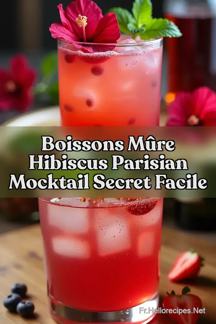 Boissons m&ucirc;re hibiscus Parisian Mocktail Secret Facile