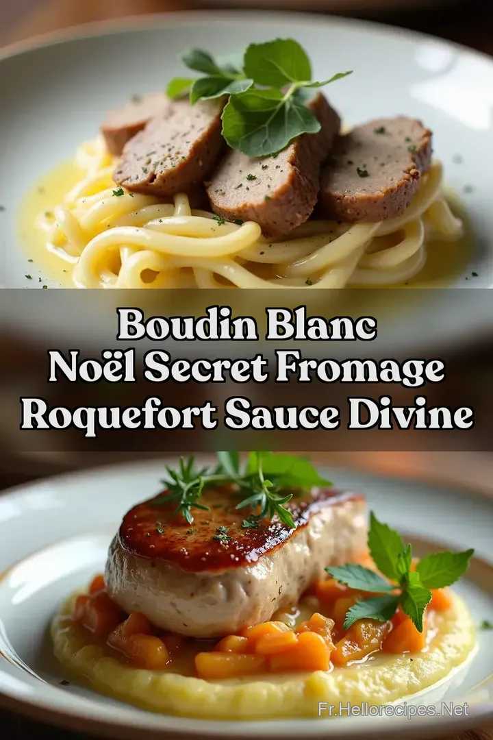 Boudin Blanc No&euml;l Secret Fromage Roquefort Sauce Divine